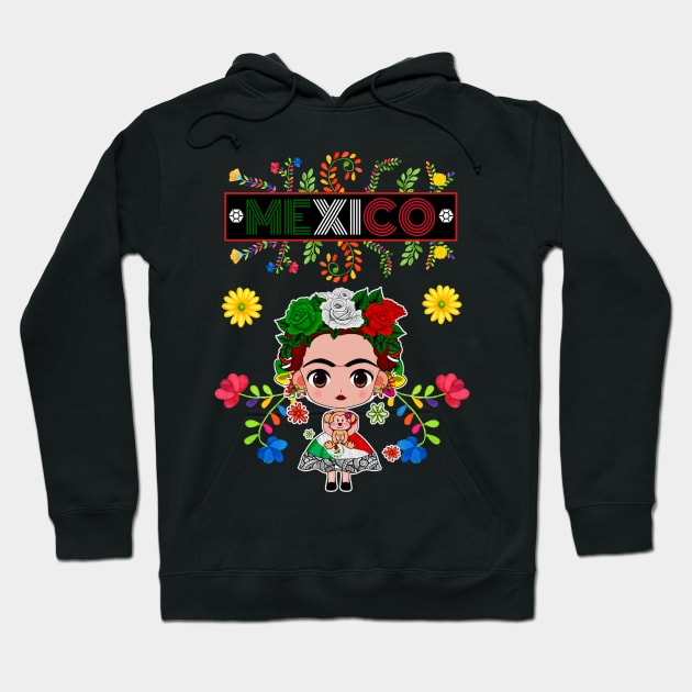 Frida kahlo Mexico art Flowers Mexican art Hoodie by soccer t-shirts